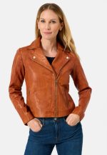 Womens Cognac Leather Jacket