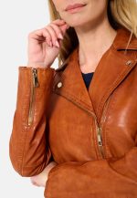 Womens Cognac Leather Jacket United States