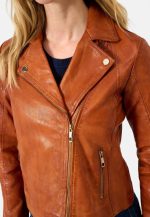 Womens Cognac Leather Jacket