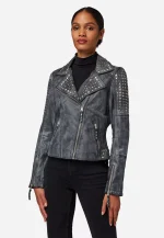 Womens Studded Leather Jacket