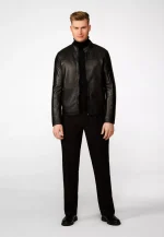 Black Lambskin Leather Jacket US
