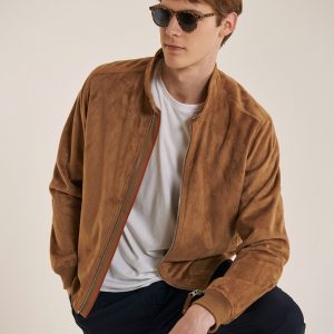 Brown Suede Motorcycle Jacket