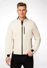 White Lambskin Leather Jacket