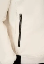 White Lambskin Leather Jacket