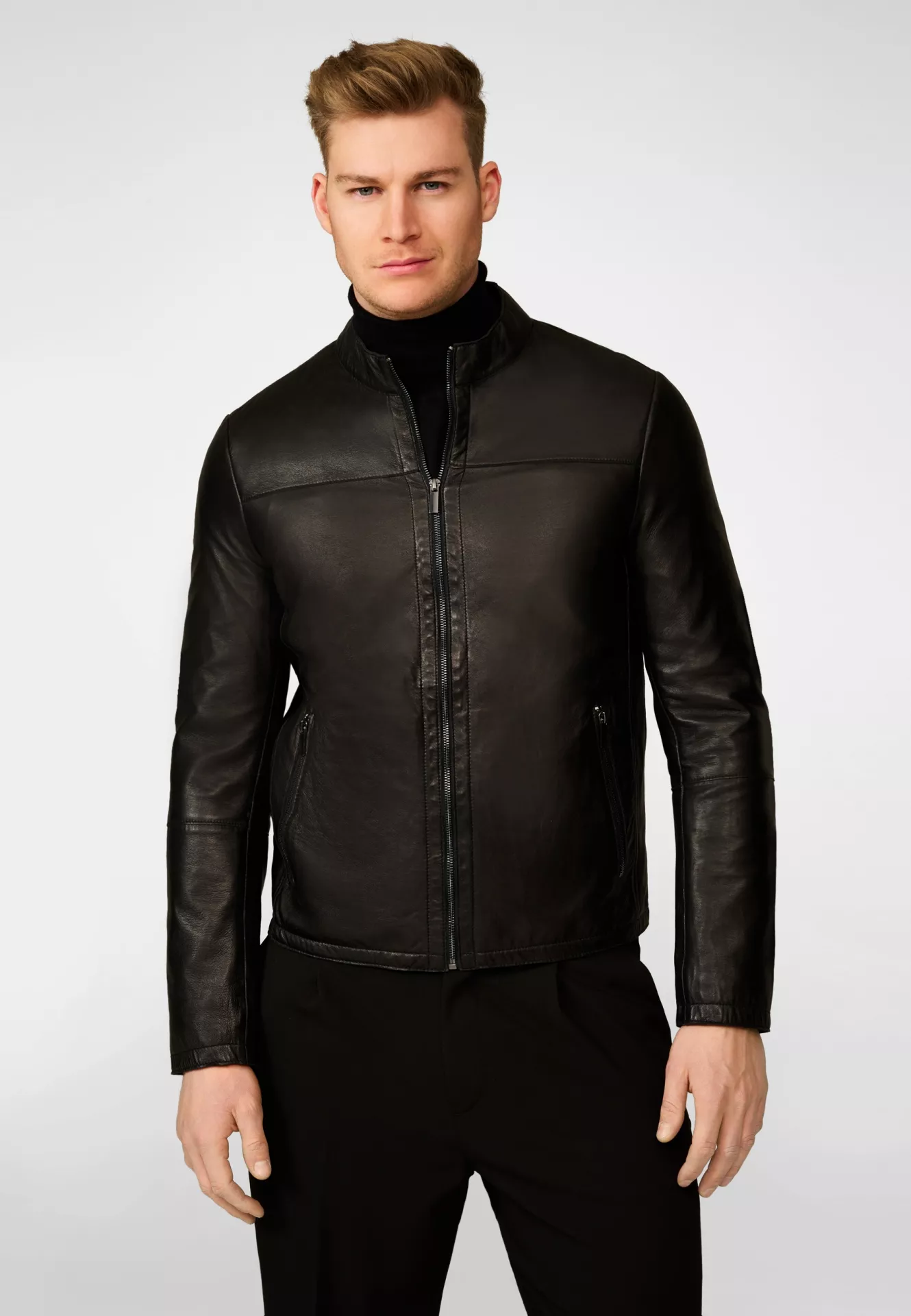 Black Lambskin Leather Jacket Black Lambskin Leather Jacket