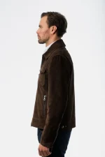 Dark Brown Suede Jacket USA
