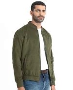 Green Suede Bomber Jacket USA