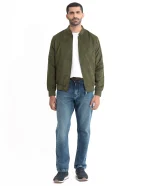 Green Suede Bomber Jacket USA