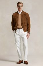 Mens Suede Bomber Jacket