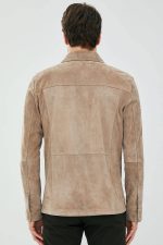 beige suede jacket