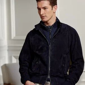 Navy Suede Jacket