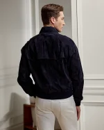 Navy Suede Jacket US
