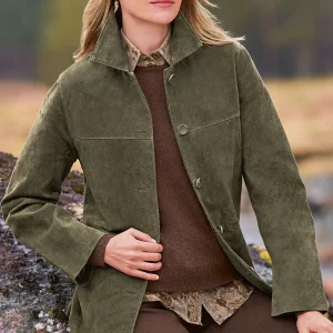 Olive Suede Jacket