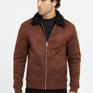 Suede Aviator Jacket