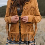 Suede Fringe Jacket US