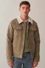 Suede Sherpa Jacket