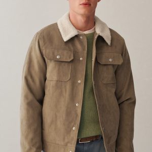 Suede Sherpa Jacket