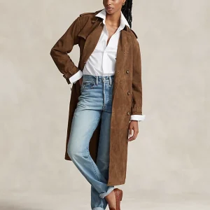 Suede Trench Coat