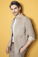 beige suede jacket