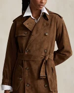 Suede Trench Coat US