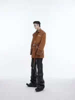 suede patchwork jacket USA