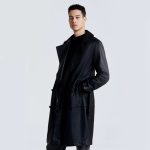 Black Leather Trench Coat​
