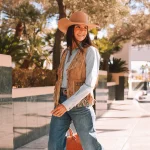 Leather Fringe Vest Womens