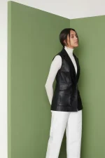 Long Leather Vest Womens USA