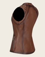Studded Leather Vest Womens United States