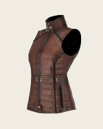 Womens Brown Leather Vest