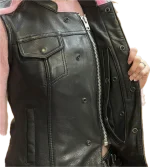 Womens Leather Motorcycle Vest USA