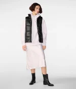 Womens Leather Puffer Vest United States