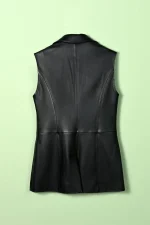 Womens Long Leather Vest