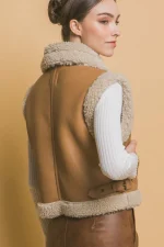 camel leather vest womens United States