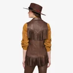 womens western leather vest USA