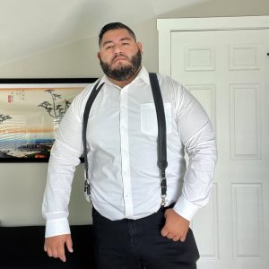 Big and tall leather suspender