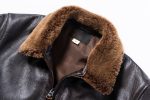 Classic military-style leather jacket styled for modern men