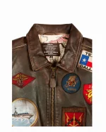 TOP GUN VINTAGE OFFICIAL SIGNATURE SERIES LEATHER JACKET USA