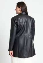 The Executive Curve Women Leather Jacket